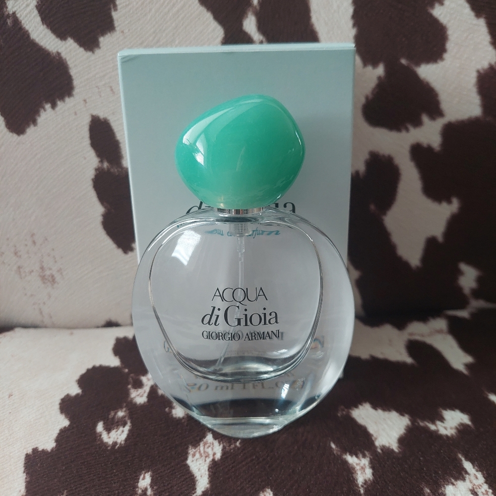 EMPTY Giorgio Armani Acqua di Gioia fragrance bottle and box